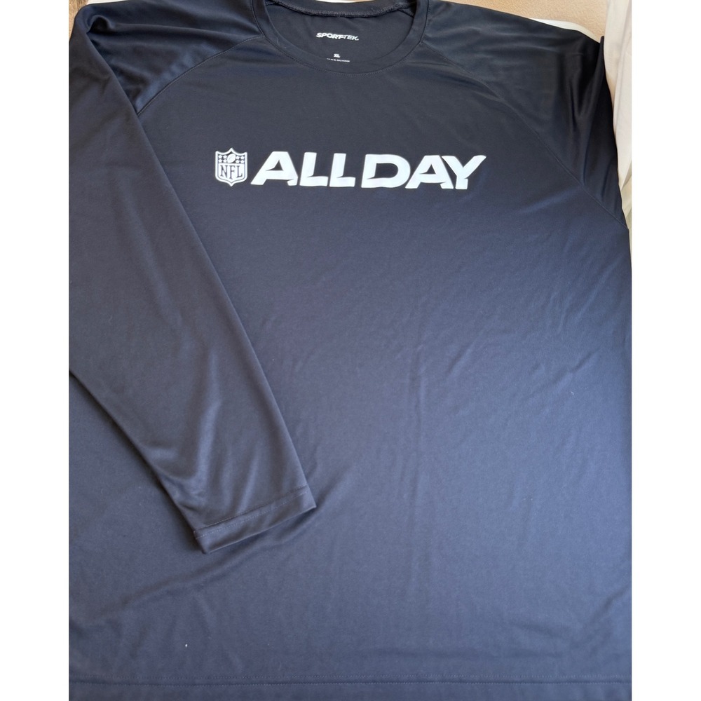 NFL‎ ALLDAY Sport-Tek Long Sleeve Performance Shirt Men's XL Black Athletic Tee